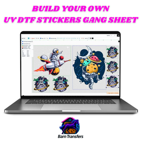 Build Your Own UV-DTF Stickers Gang Sheet